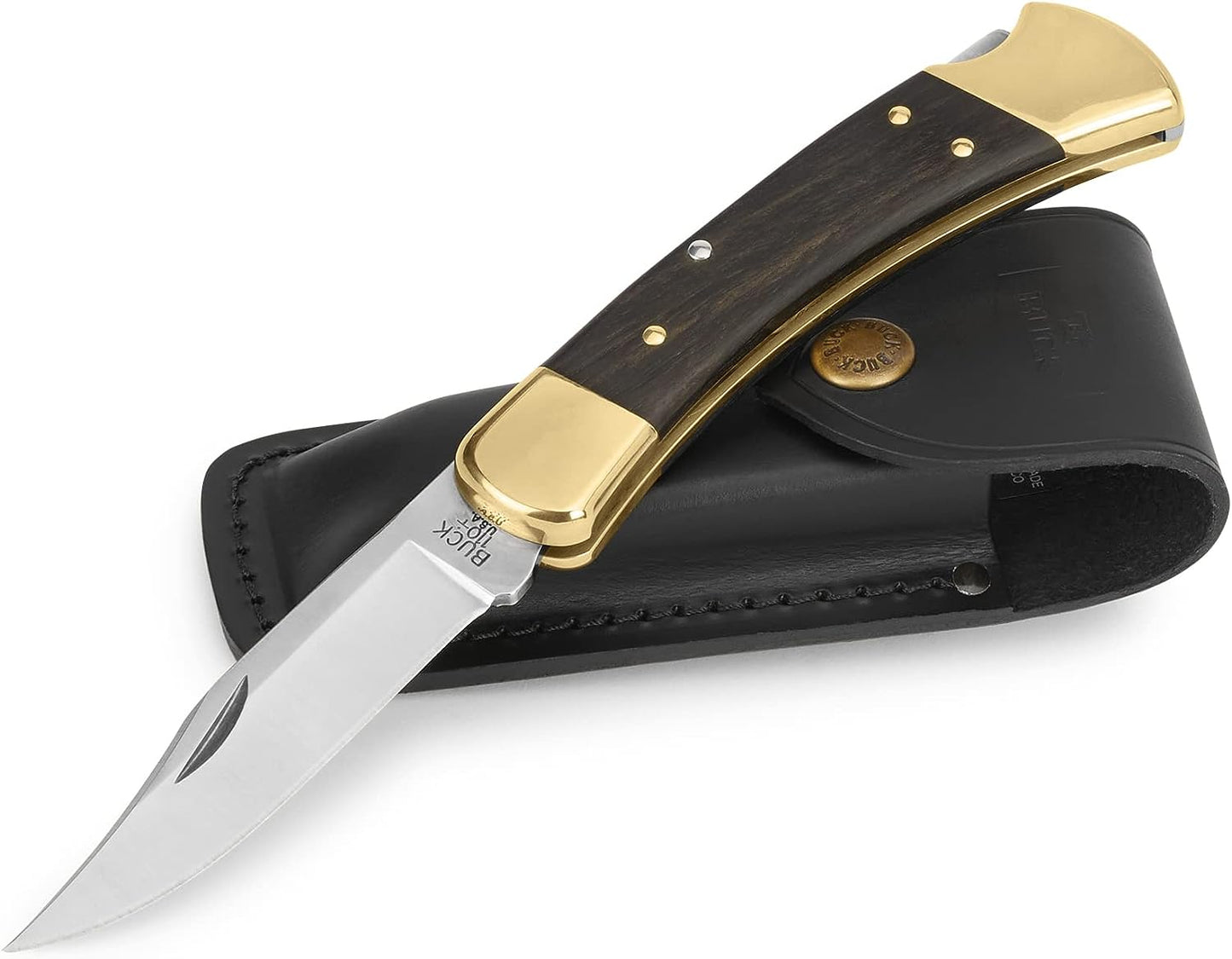 Buck Folding Hunter Ebony & Brass Perfection For Amazon FBA