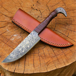 Viking Knife with Leather Sheath for Amazon FBA in USA