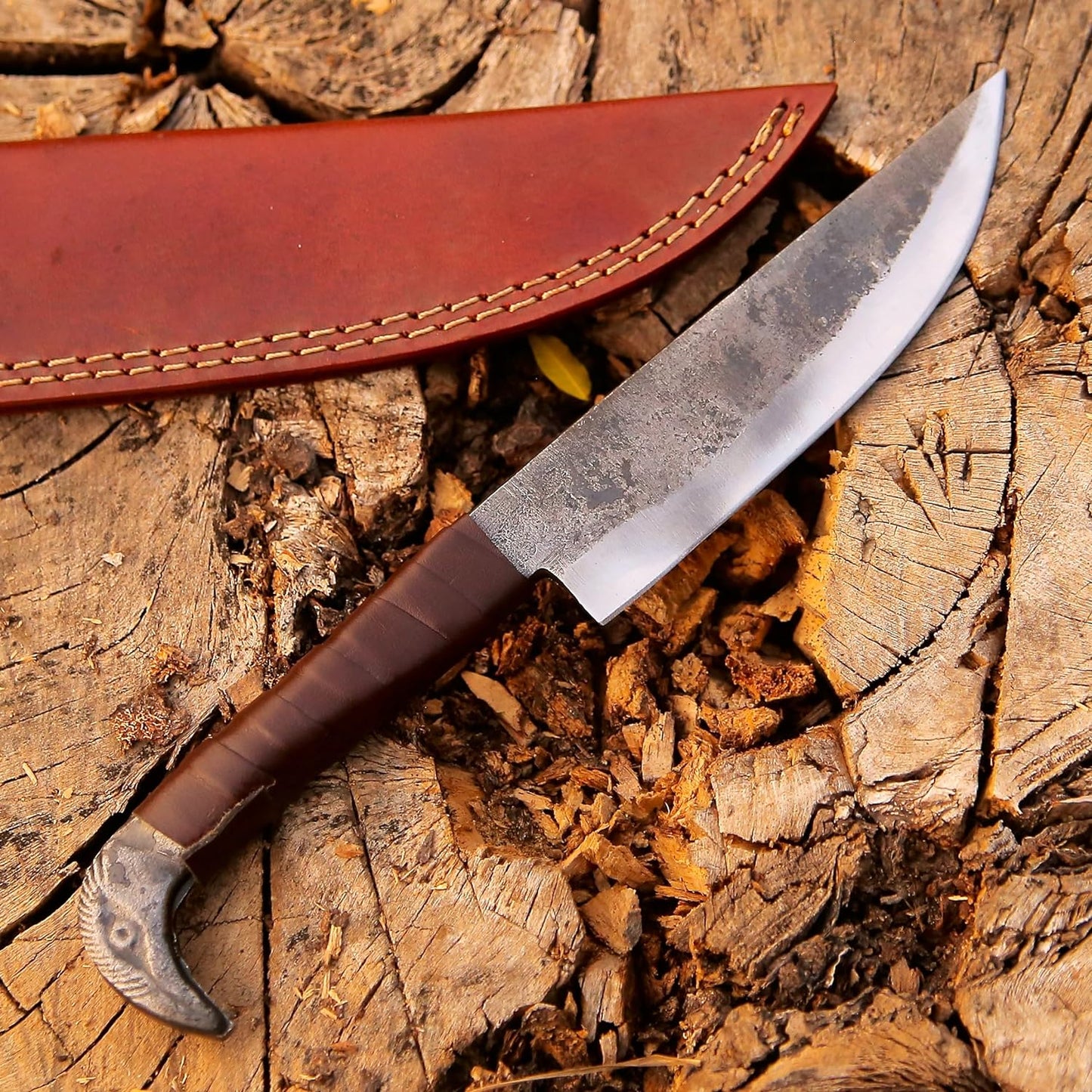 Viking Knife with Leather Sheath for Amazon FBA in USA