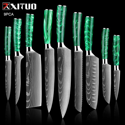 Japanese-Inspired Mastery Stainless Steel Kitchen Knife Set For amazon FBA