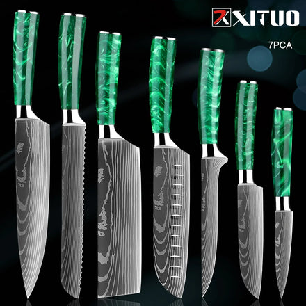 Japanese-Inspired Mastery Stainless Steel Kitchen Knife Set For amazon FBA