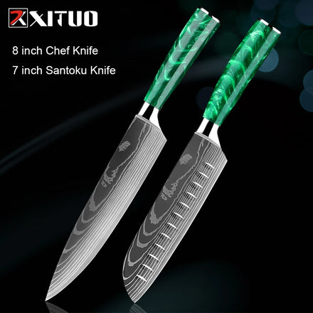 Japanese-Inspired Mastery Stainless Steel Kitchen Knife Set For amazon FBA